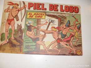 Giornalini: piel de lobo 77.(de 90).ediciones maga,año 1959.dibuja m gago.original apaisado.